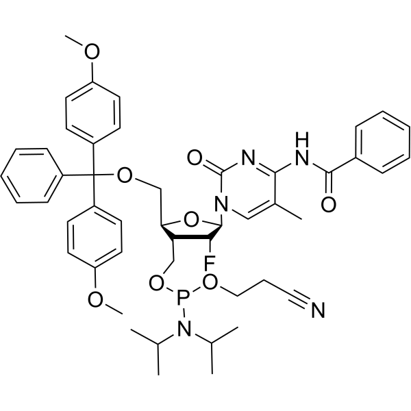 DMT-2'-F-dC(Bz)-CE-Phosphoramidite Structure