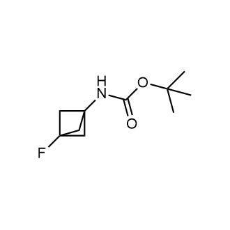 叔丁基(3-氟双环[1.1.1]戊烷-1-基)氨基甲酸酯结构式