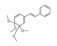 5,5,6,6-tetramethoxy-2-(2-phenylethenyl)cyclohexa-1,3-diene Structure