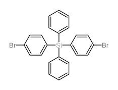 双(4-溴苯基)二苯基硅烷结构式