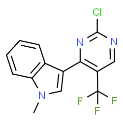 3-(2-氯-5-(三氟甲基)嘧啶-4-基)-1-甲基-1H-吲哚结构式