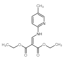 Propanedioicacid, 2-[[(5-methyl-2-pyridinyl)amino]methylene]-, 1,3-diethyl ester Structure