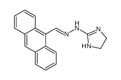 N-[(E)-anthracen-9-ylmethylideneamino]-4,5-dihydro-1H-imidazol-2-amine结构式