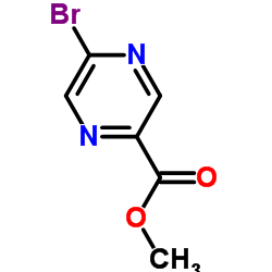 5-溴吡嗪-2-羧酸甲酯结构式