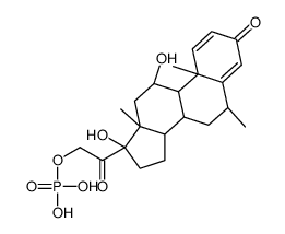 11beta,17,21-trihydroxy-6alpha-methylpregna-1,4-diene-3,20-dione 21-(dihydrogen phosphate) Structure