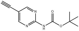 tert-Butyl N-(5-ethynylpyrimidin-2-yl)carbamate结构式