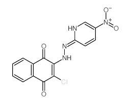 1,4-Naphthalenedione,2-chloro-3-[2-(5-nitro-2-pyridinyl)hydrazinyl]- structure