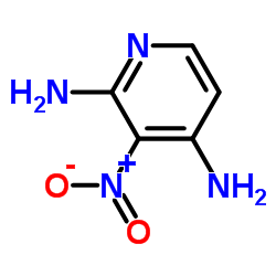 3-硝基吡啶-2,4-二胺结构式