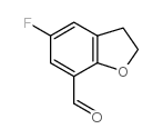 5-Fluoro-2,3-dihydrobenzofuran-7-carboxaldehyde结构式