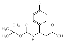 3-((叔丁氧羰基)氨基)-3-(6-氯吡啶-3-基)丙酸结构式