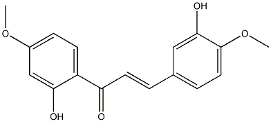 3,2'-二羟基-4,4'-二甲氧基查尔酮结构式