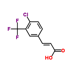 4-氯-3-氟甲基肉桂酸结构式