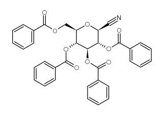 2,3,4,6-Tetra-O-benzoyl-b-D-glucopyranosylcyanide结构式