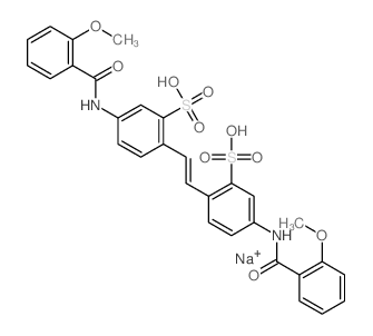 Benzenesulfonic acid,2,2'-(1,2-ethenediyl)bis[5-[(2-methoxybenzoyl)amino]-, disodium salt (9CI) picture