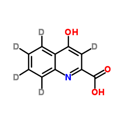 犬尿喹啉酸-D5结构式