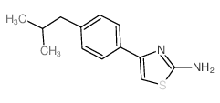 4-(4-异丁基苯基)-1,3-噻唑-2-胺结构式