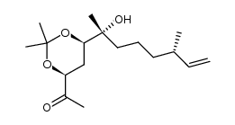 1-((4S,6R)-6-((2R,6S)-2-hydroxy-6-methyloct-7-en-2-yl)-2,2-dimethyl-1,3-dioxan-4-yl)ethanone Structure