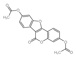 6H-Benzofuro[3,2-c][1]benzopyran-6-one,3,9-bis(acetyloxy)-结构式
