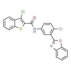 N-[3-(1,3-Benzoxazol-2-yl)-4-chlorophenyl]-3-chloro-1-benzothiophene-2-carboxamide结构式