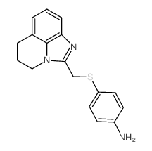 4-(5,6-dihydro-4H-imidazo[4,5,1-ij]quinolin-2-ylmethylsulfanyl)-aniline结构式