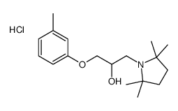 1-(3-methylphenoxy)-3-(2,2,5,5-tetramethylpyrrolidin-1-yl)propan-2-ol,hydrochloride Structure