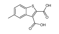 5-methyl-benzo[b]thiophene-2,3-dicarboxylic acid Structure
