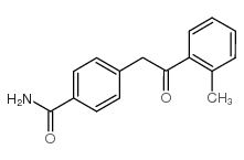 4-[2-(2-甲基苯基)-2-氧代乙基]苯甲酰胺结构式