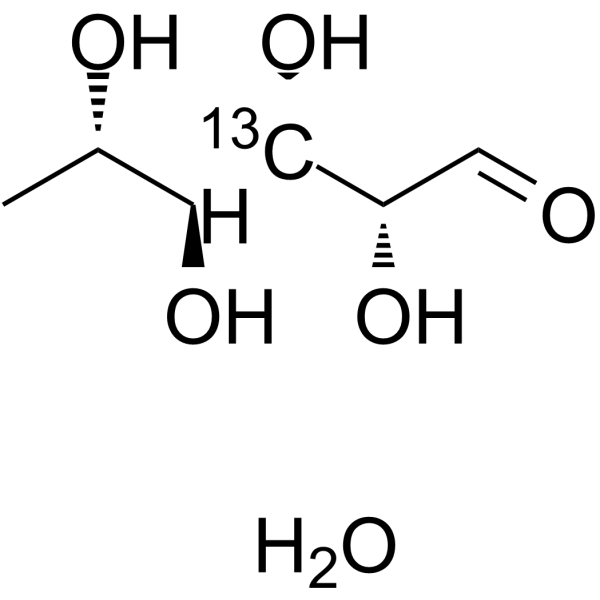 Rhamnose-13C-2 monohydrate Structure