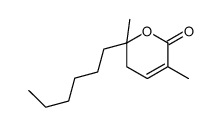 2-hexyl-2,5-dimethyl-3H-pyran-6-one Structure