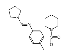 (4-methyl-3-piperidin-1-ylsulfonylphenyl)-pyrrolidin-1-yldiazene结构式