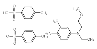 N4-乙基-N4-(2-甲氧基乙基)-2-甲基-对苯二胺-双(对-甲基苯磺酸)盐结构式