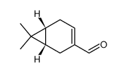 (-)-(1S,6R)-7,7-dimethylbicyclo<4.1.0>hept-3-ene-3-carboxaldehyde Structure