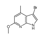 3-溴-6-甲氧基-4-甲基-1H-吡咯并[2,3-B]吡啶结构式