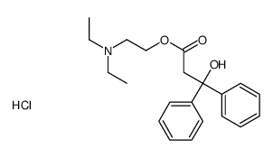 2-(diethylamino)ethyl 3-hydroxy-3,3-diphenylpropanoate,hydrochloride Structure