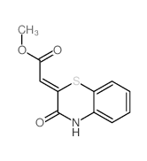 Acetic acid,2-(3,4-dihydro-3-oxo-2H-1,4-benzothiazin-2-ylidene)-, methyl ester Structure