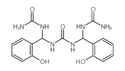 1,3-bis[(carbamoylamino)-(2-hydroxyphenyl)methyl]urea结构式