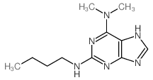 9H-Purine-2,6-diamine,N2-butyl-N6,N6-dimethyl-结构式