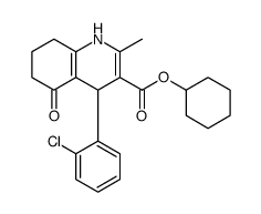 cyclohexyl 4-(2-chlorophenyl)-2-methyl-5-oxo-4,6,7,8-tetrahydro-1H-quinoline-3-carboxylate结构式