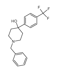 1-benzyl-4-(4-(trifluoromethyl)phenyl)-piperidin-4-ol Structure