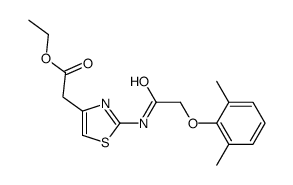 ethyl 2-[2-[[2-(2,6-dimethylphenoxy)acetyl]amino]-1,3-thiazol-4-yl]acetate Structure