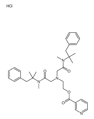 2-[bis[2-[methyl-(2-methyl-1-phenylpropan-2-yl)amino]-2-oxoethyl]amino]ethyl pyridine-3-carboxylate,hydrochloride结构式