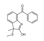 7-benzoyl-3-methyl-3-methylsulfanyl-1H-indol-2-one结构式