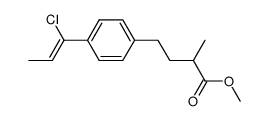 4-<4-(1-Chlor-1-propenyl)-phenyl>-2-methylbuttersaeuremethylester Structure