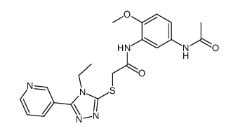 N-(5-acetamido-2-methoxyphenyl)-2-((4-ethyl-5-(pyridin-3-yl)-4H-1,2,4-triazol-3-yl)thio)acetamide Structure