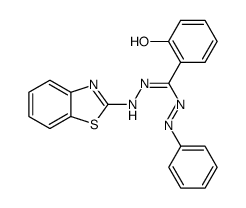 1-benzothiazol-2-yl-3-(2-hydroxy-phenyl)-5-phenyl-formazan Structure