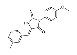 3-(4-Methoxy-phenyl)-2-thioxo-5-[1-m-tolyl-meth-(Z)-ylidene]-imidazolidin-4-one结构式