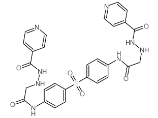 Isonicotinic acid,2,2'-[sulfonylbis(p-phenyleneiminocarbonylmethylene)]dihydrazide (8CI) Structure