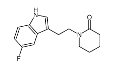 1-[2-(5-氟-1H-吲哚-3-基)乙基]哌啶-2-酮结构式