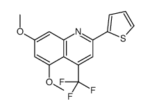 5,7-Dimethoxy-2-(2-thienyl)-4-(trifluoromethyl)quinoline Structure