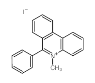Phenanthridinium,5-methyl-6-phenyl-, iodide (1:1)结构式